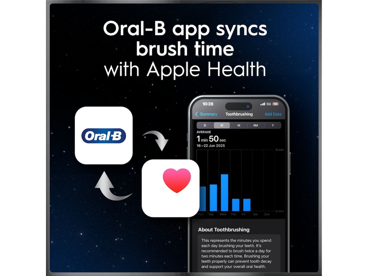 Oral-B iO10 elektrisk tannbørste (svart) Tilbehør til tannpleie