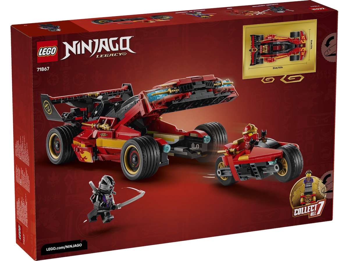 LEGO Ninjago 15-årsjubileumsutgaven av Kais X-1 ninjabil 71867 LEGO