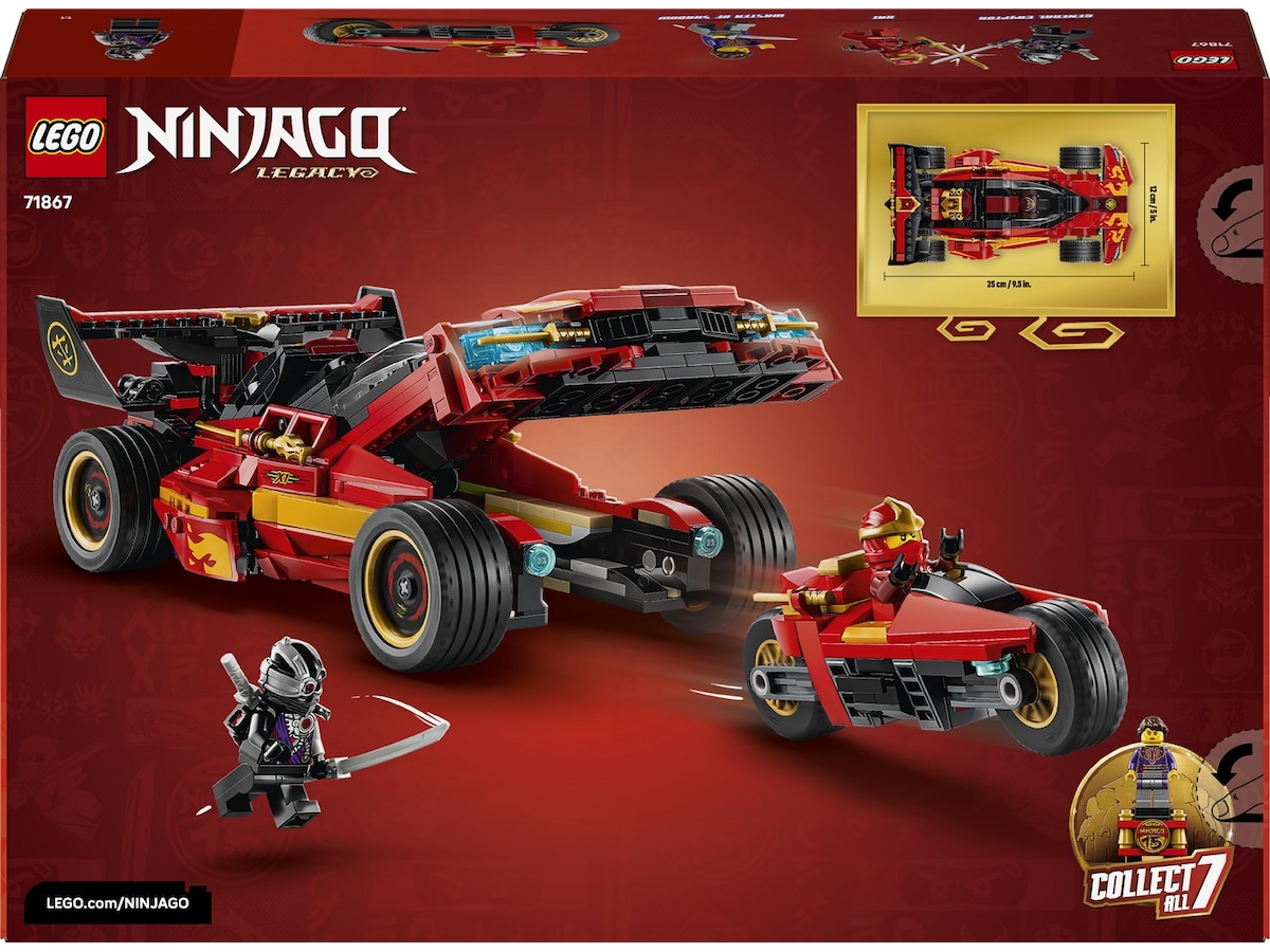 LEGO Ninjago 15-årsjubileumsutgaven av Kais X-1 ninjabil 71867 LEGO