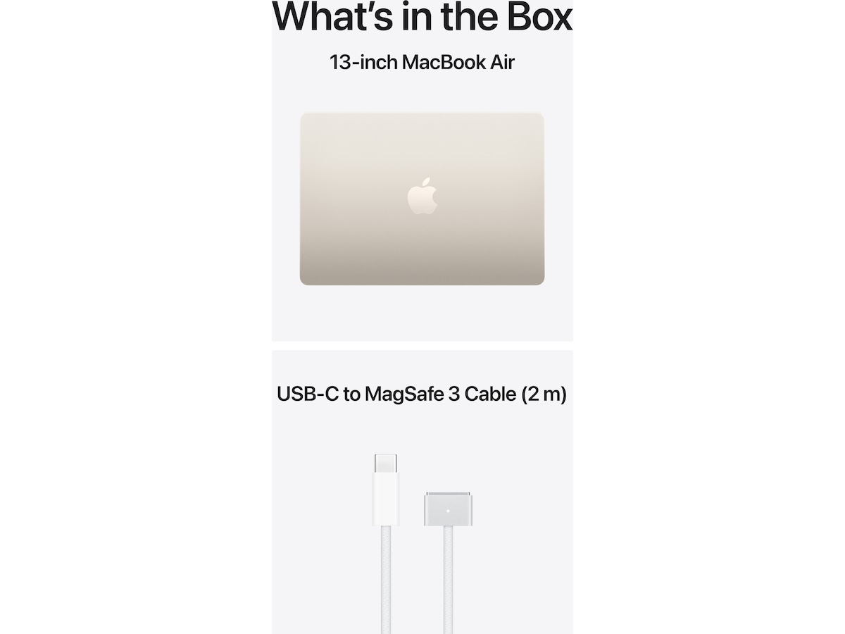 MacBook Air 13" M5 (2026) 1TB (stjerneskinn) PC - Bærbar / laptop