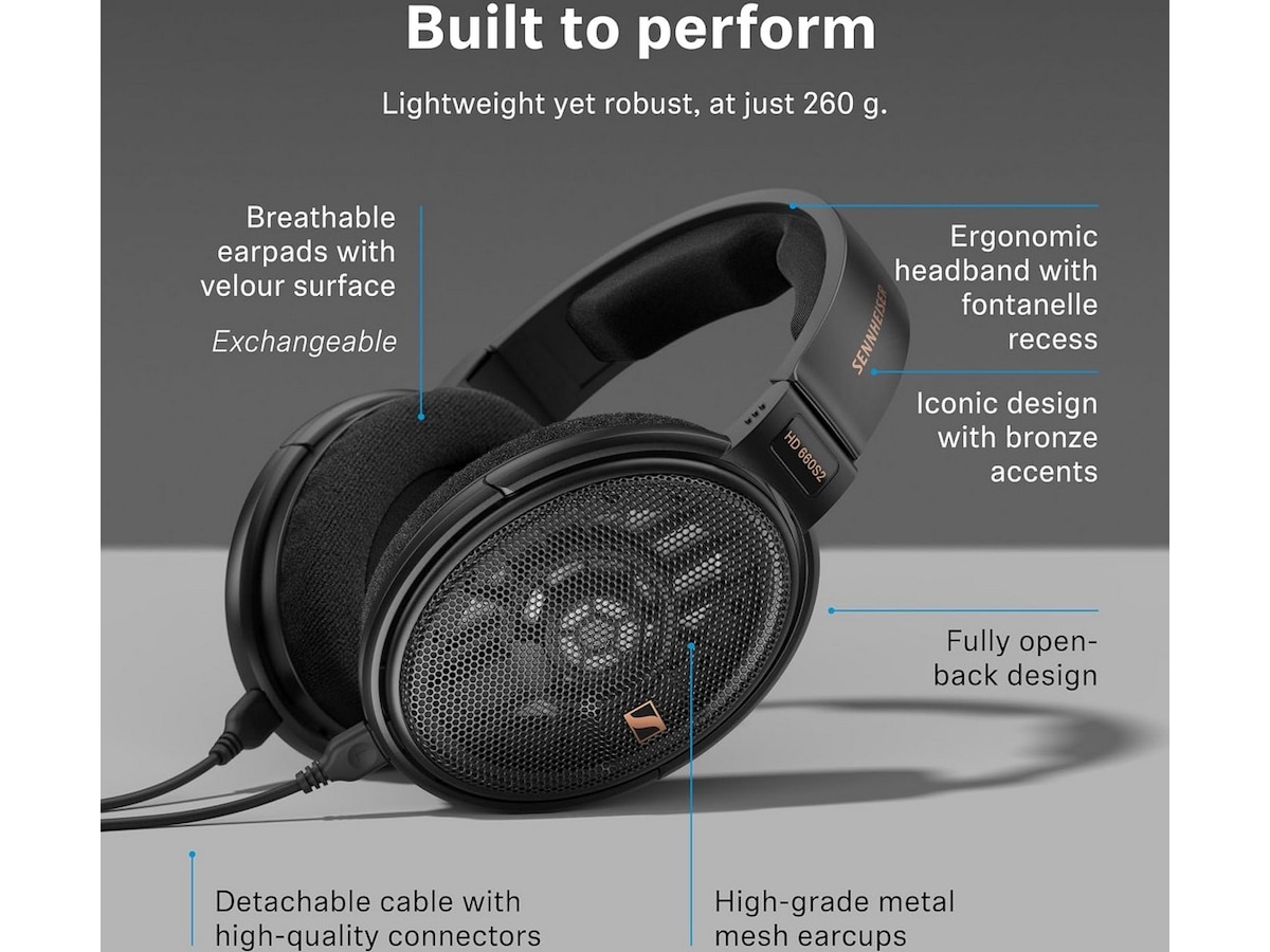 Sennheiser HD660S 2 åpne hodetelefoner, over-ear (sort) -B-Grade Demo headset