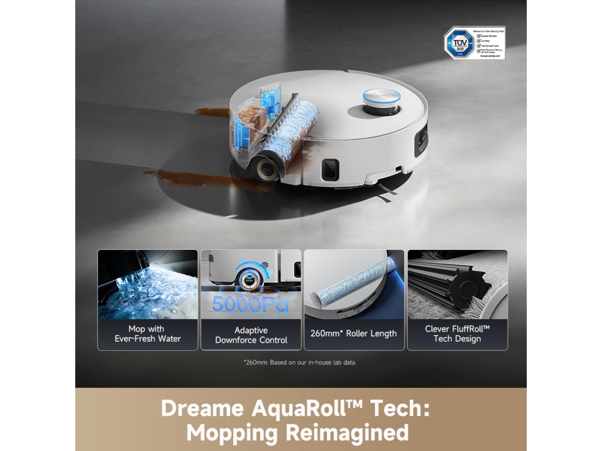 Dreame Aqua10 Ultra Roller Robotstøvsuger (hvit) -B-Grade Demo hjem & fritid