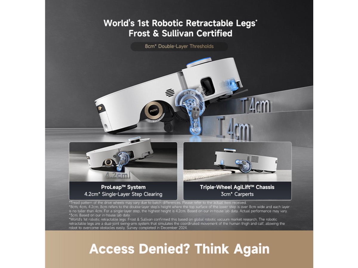 Dreame Aqua10 Ultra Roller Robotstøvsuger (hvit) -B-Grade Demo hjem & fritid