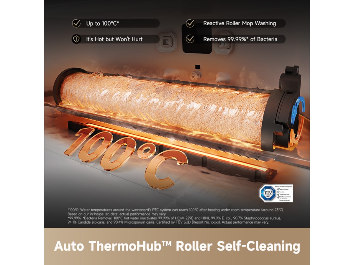 Dreame Aqua10 Ultra Roller Robotstøvsuger (hvit) -B-Grade Demo hjem & fritid