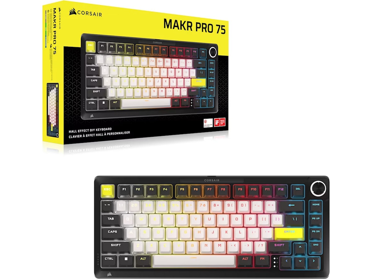 Corsair MAKR PRO 75 gamingtastatur Hall-effekt -B-Grade Demo tastatur