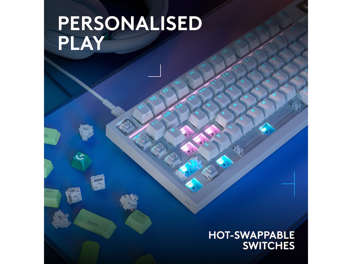 Logitech G316 X 98 Gamingtastatur (hvit) Gamingtastatur