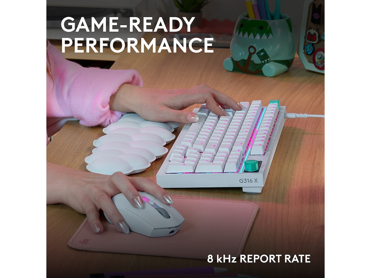Logitech G316 X 98 Gamingtastatur (hvit) Gamingtastatur