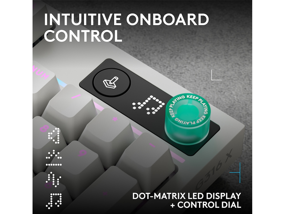 Logitech G316 X 98 Gamingtastatur (hvit) Gamingtastatur