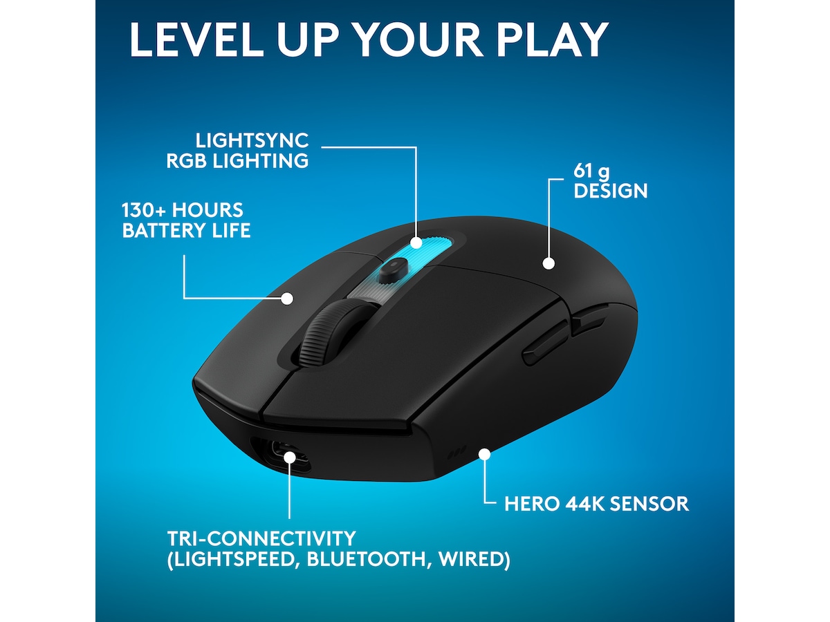 Logitech G305 X SUPERLIGHT Trådløs Gamingmus (sort) Gamingmus