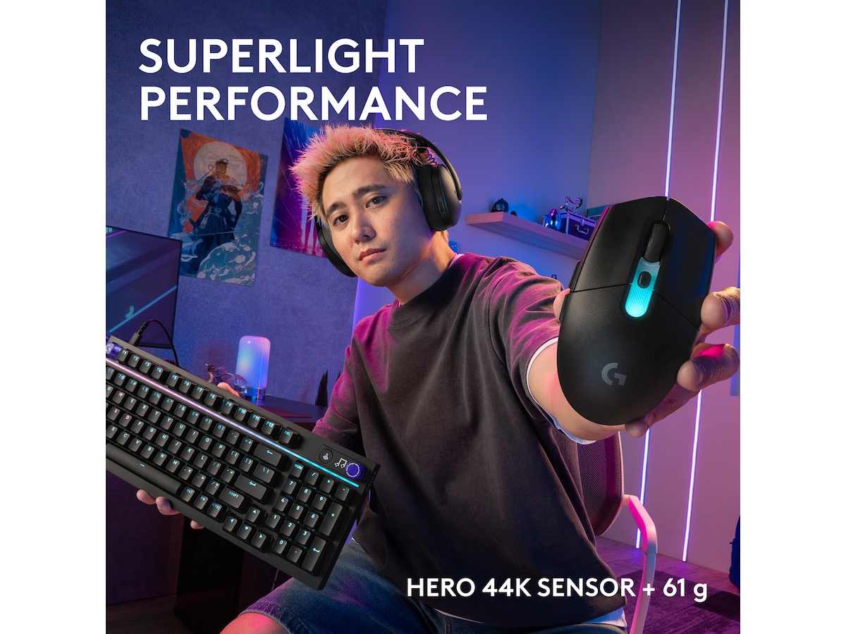 Logitech G305 X SUPERLIGHT Trådløs Gamingmus (sort) Gamingmus