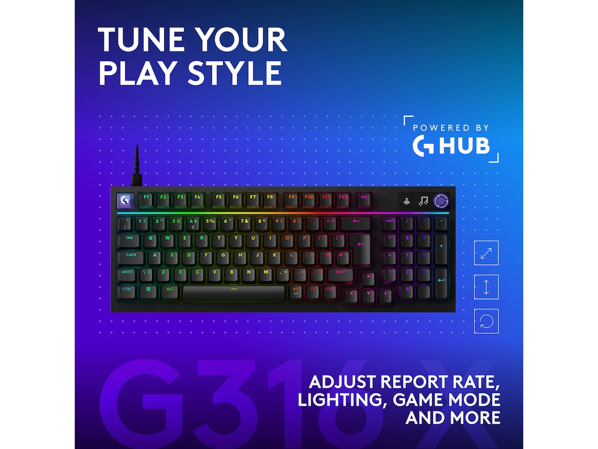 Logitech G316 X 98 Gamingtastatur (sort) Gamingtastatur