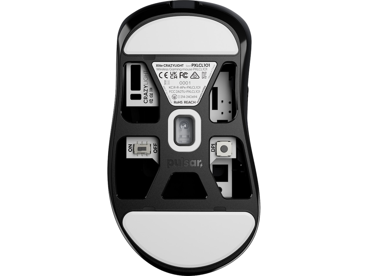Pulsar Xlite CRAZYLIGHT Mini trådløs gamingmus (jet black) -B-Grade Demo mus