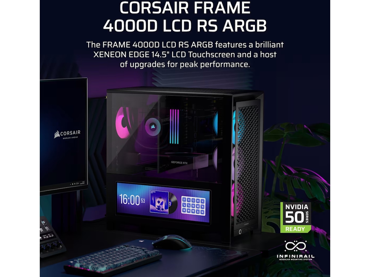 Corsair Frame 4000D LCD RS Performance midi tower (sort) -B-Grade Demo annet i datautstyr