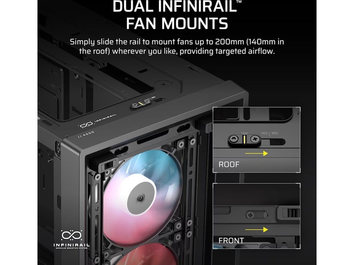 Corsair Frame 4000D LCD RS Performance midi tower (sort) -B-Grade Demo annet i datautstyr