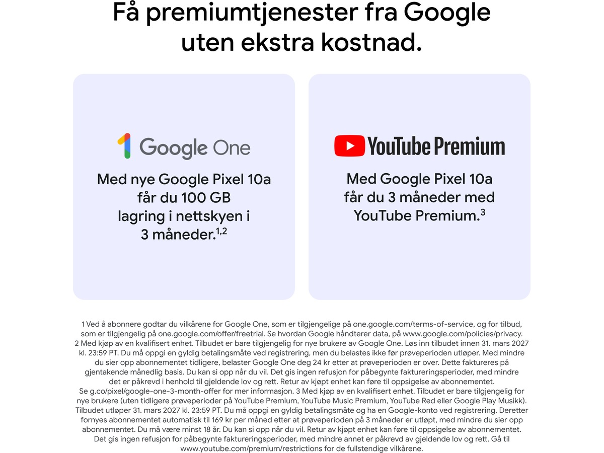 Google Pixel 10a 128GB (lavendel) Mobiltelefoner
