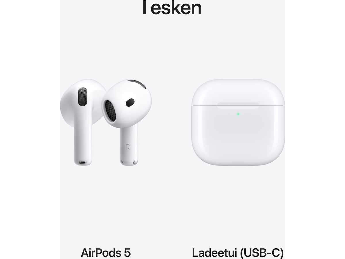Apple AirPods 5 trådløse ørepropper, In-Ear (hvit) Ørepropper