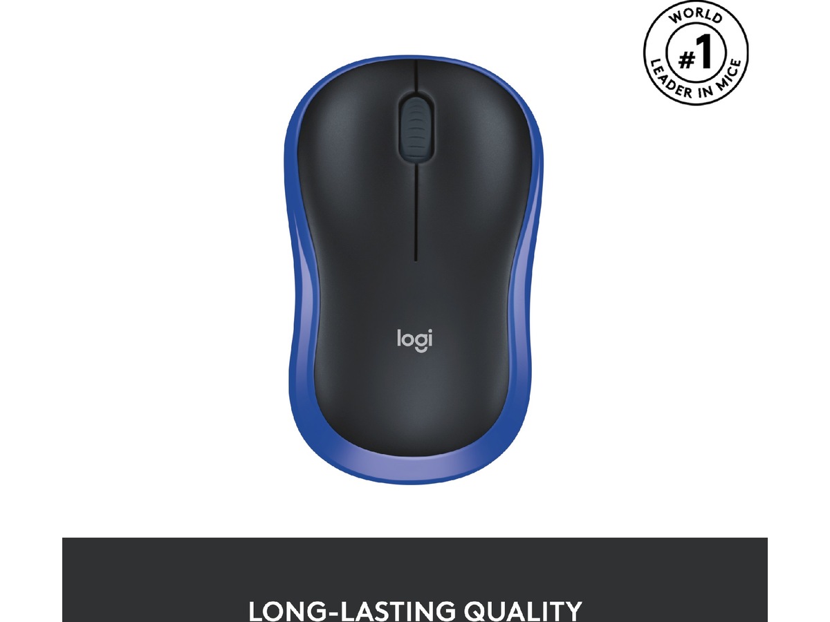 Logitech M185 Trådløs Mus Blå Mus