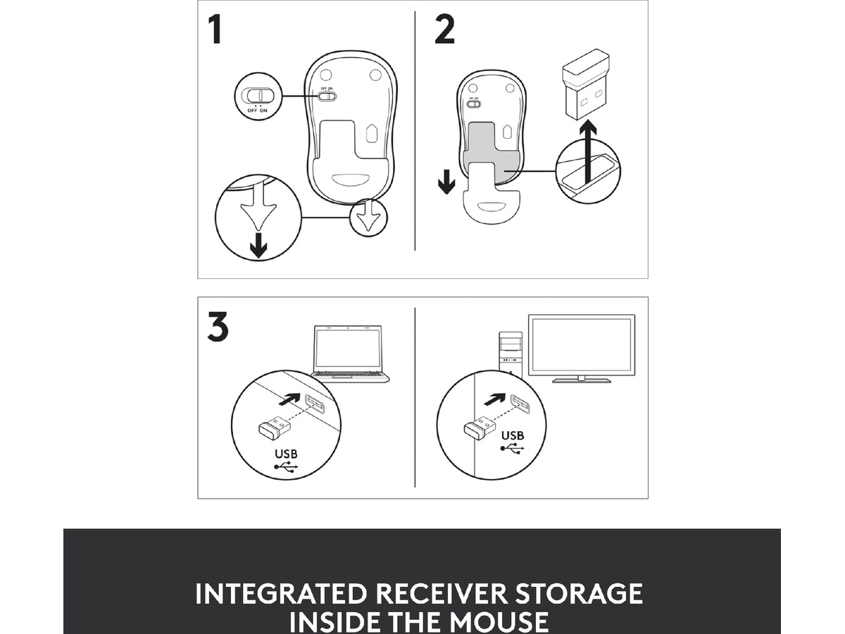 Logitech M185 Trådløs Mus Blå Mus