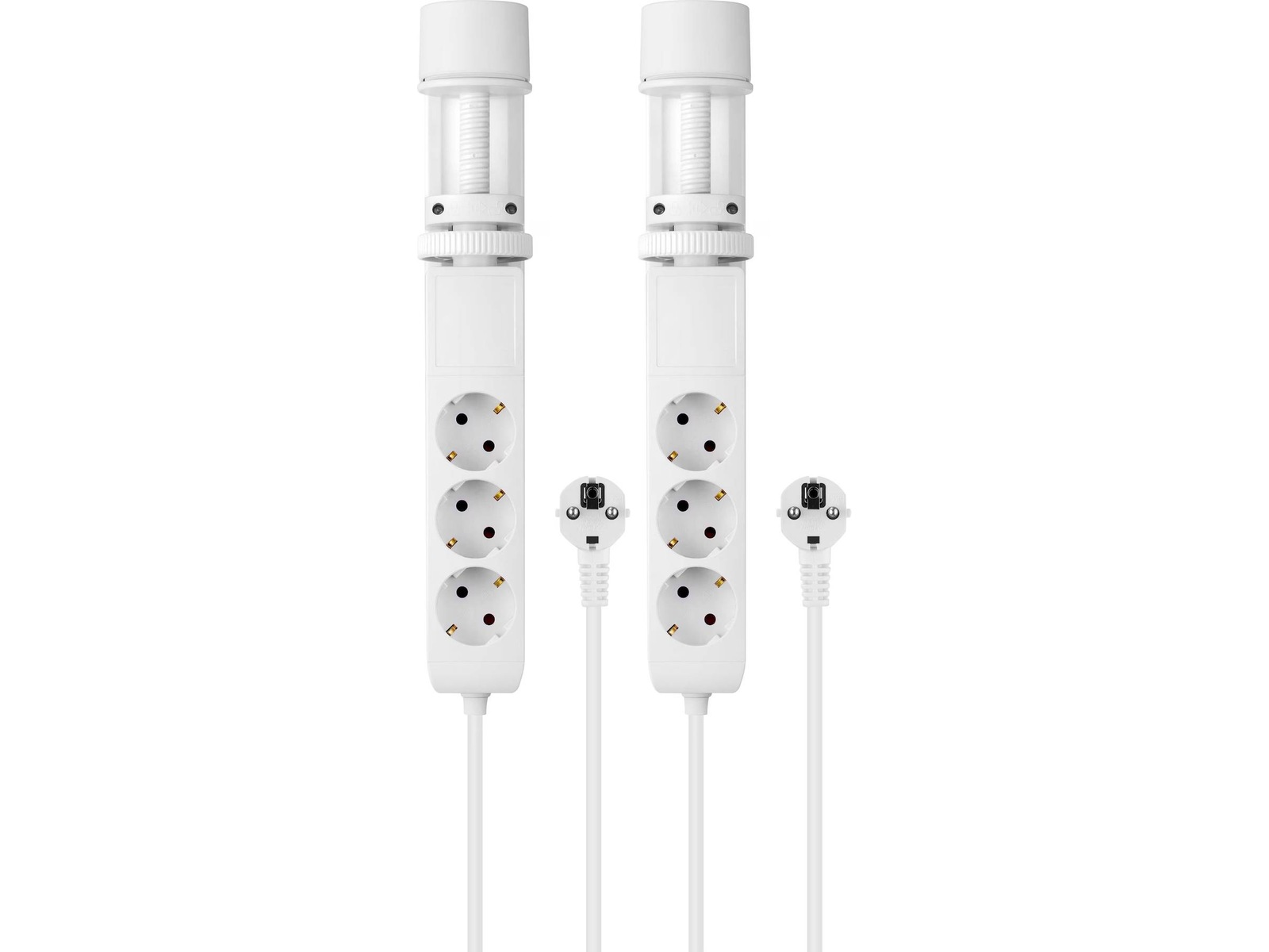 Andersson 6-i-1 grenuttak 3x uttak og USB m/skrivebordfeste 2pk (hvit) Skjøtekabel & forgrener