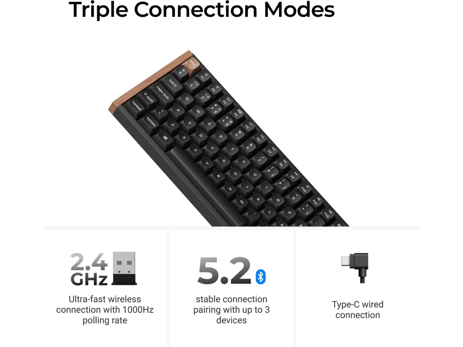 Keychron K4 HE Trådløst Gamingtastatur (svart) Gamingtastatur