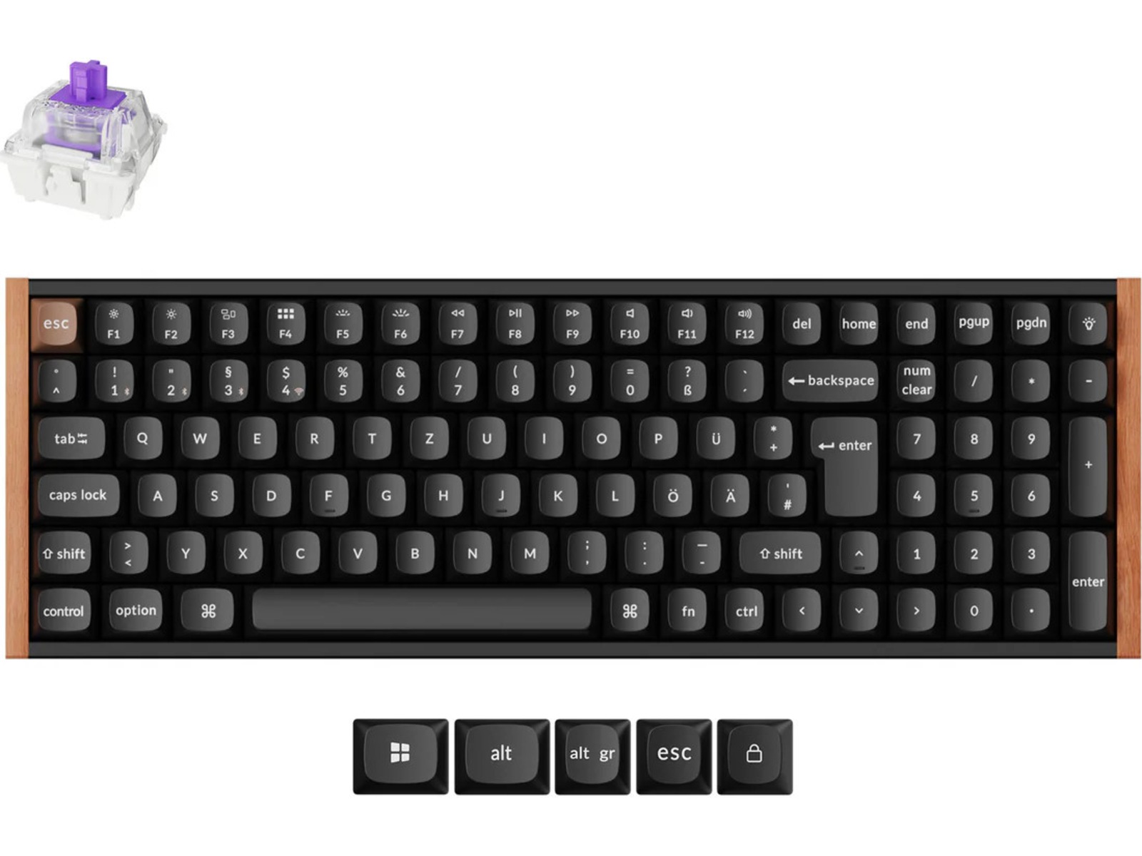 Keychron K4 HE Trådløst Gamingtastatur (svart) -B-Grade Demo tastatur