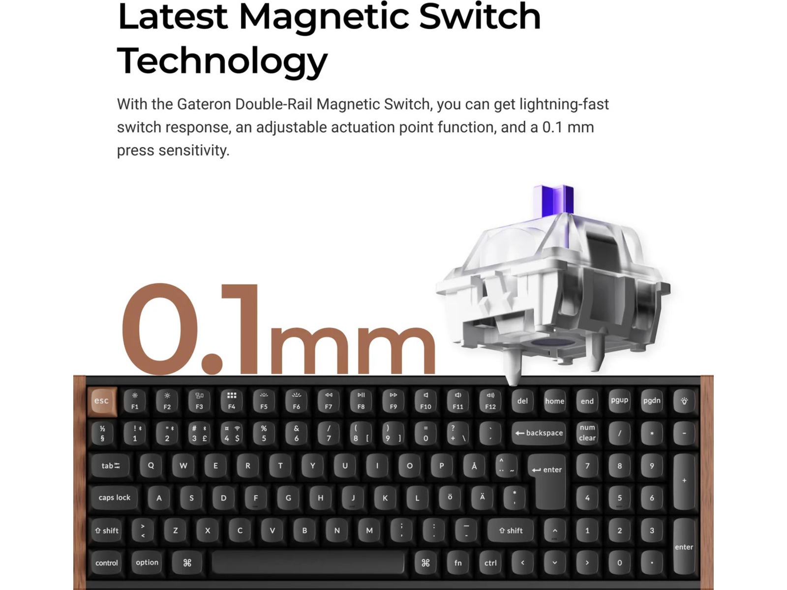 Keychron K4 HE Trådløst Gamingtastatur (svart) -B-Grade Demo tastatur