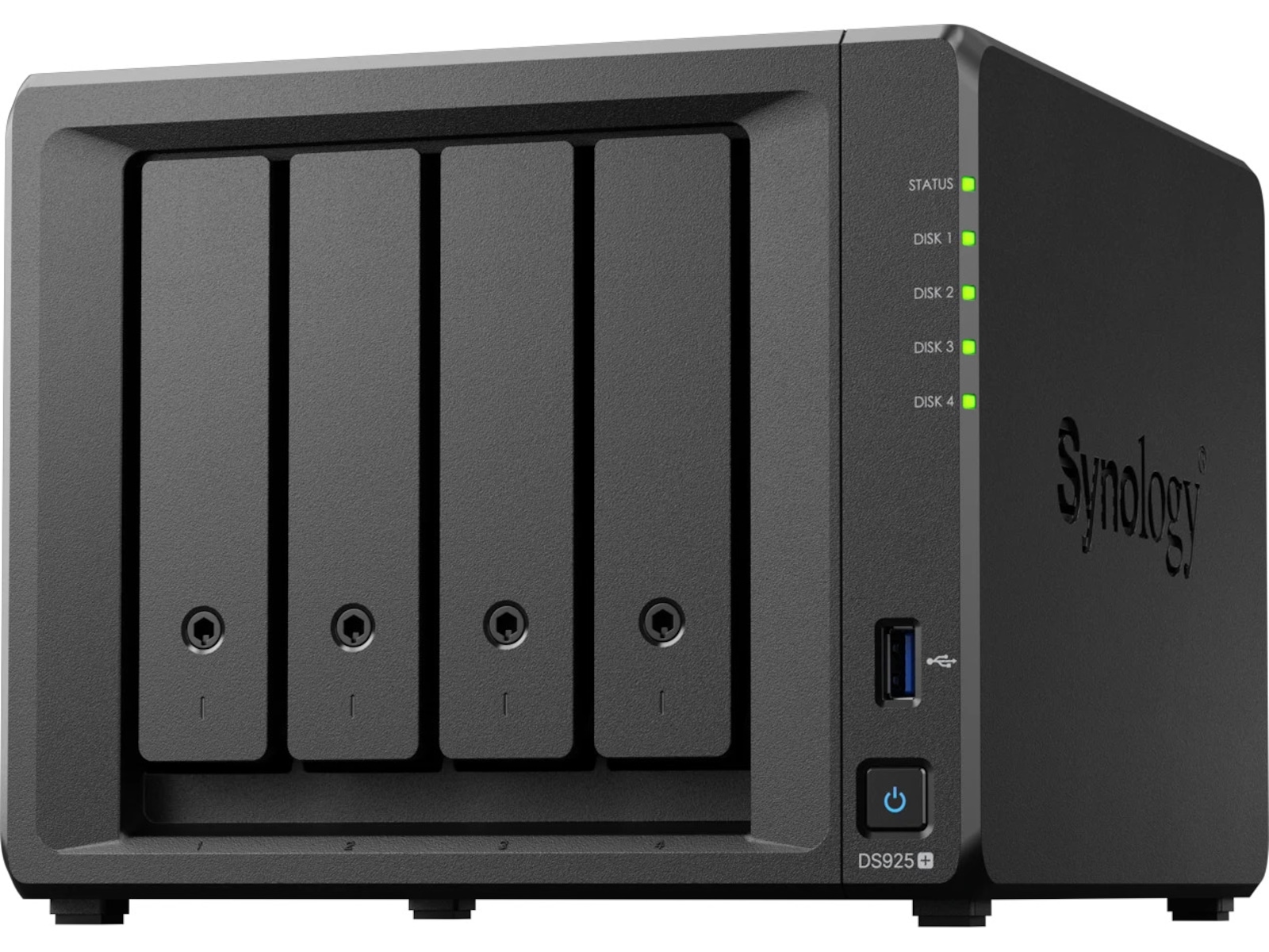 Synology DS925+ skrivebordsmodell, 4-bay, QUAD CORE, 4GB DDR4 RAM Nettverkslagring (NAS)