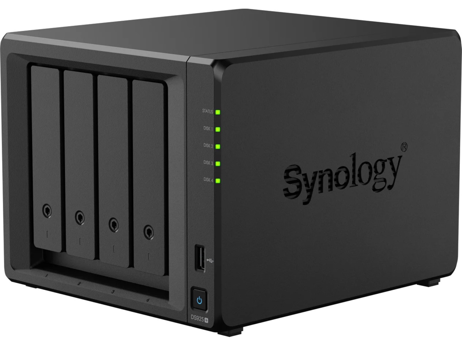 Synology DS925+ skrivebordsmodell, 4-bay, QUAD CORE, 4GB DDR4 RAM Nettverkslagring (NAS)