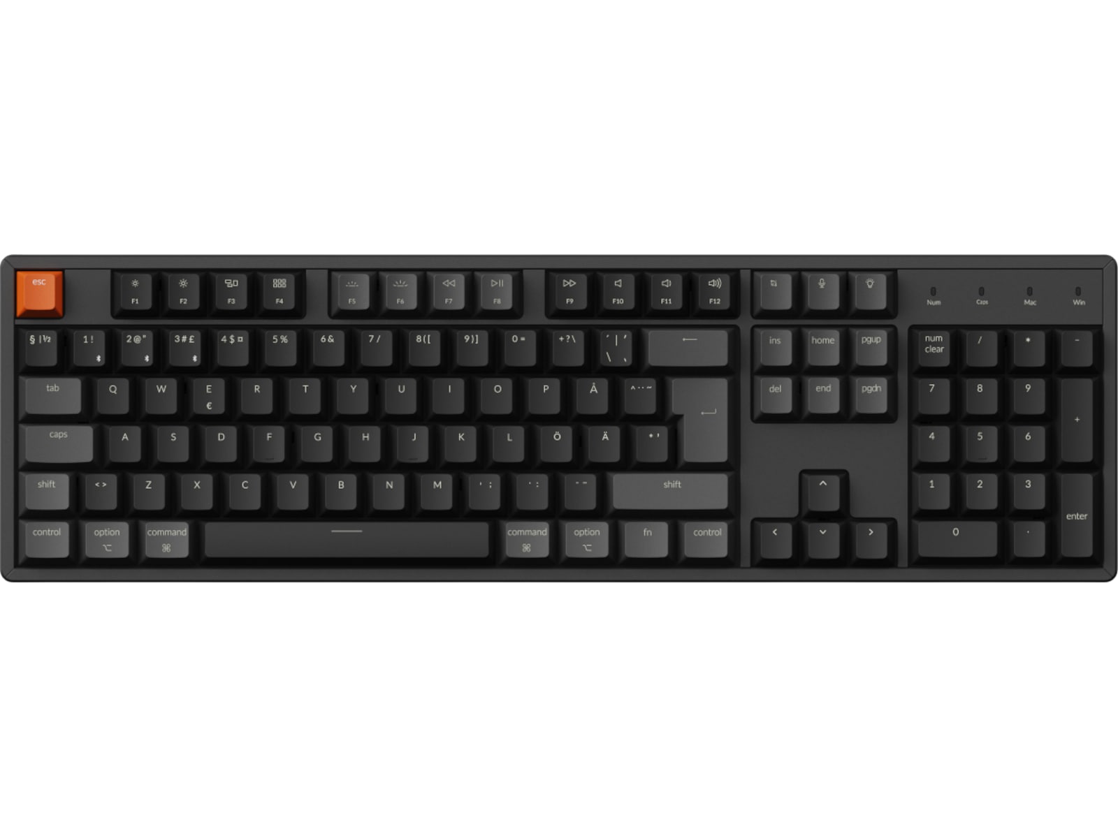 Keychron K10 V2 trådløst tastatur RGB hotswap QMK aluminium(super red) Gamingtastatur