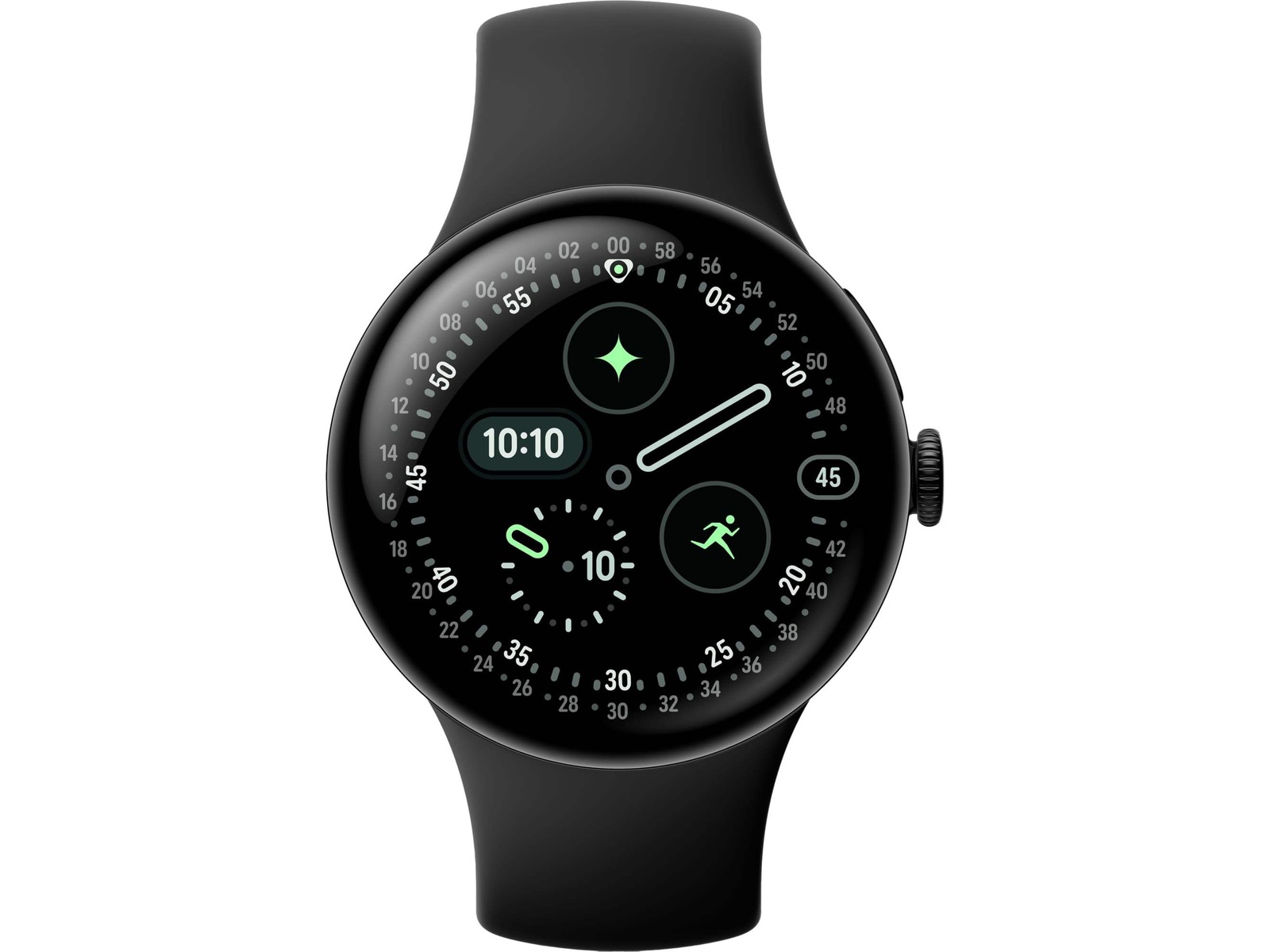 Google Pixel Watch 4 45mm WiFi (sort) Smartklokker