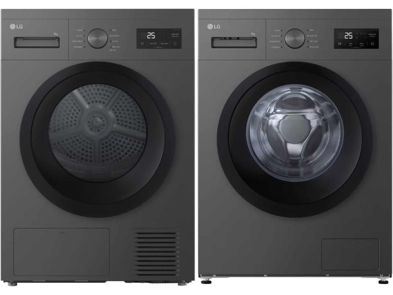 LG F4A1009NDK vaskemaskin (dark silver) + tørketrommel Vaskemaskin