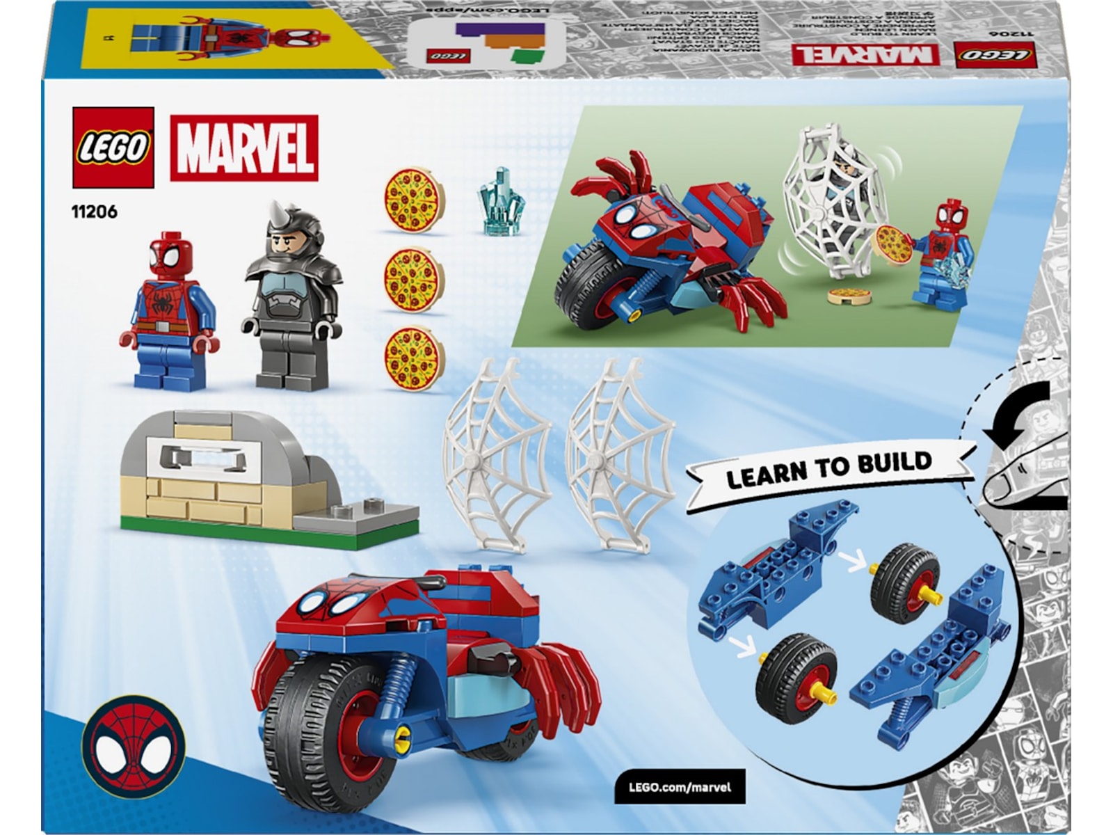 LEGO Spidey på motorsykkel mot Rhino 11206 LEGO