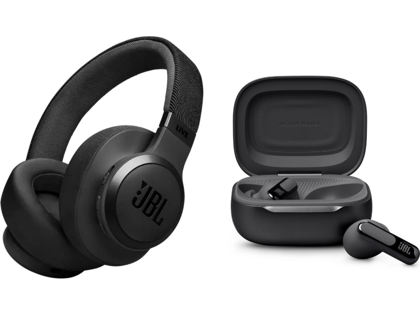 JBL LIVE 770NC trådløse hodetelefoner + JBL LIVE BEAM 3 ørepropper Hodetelefoner