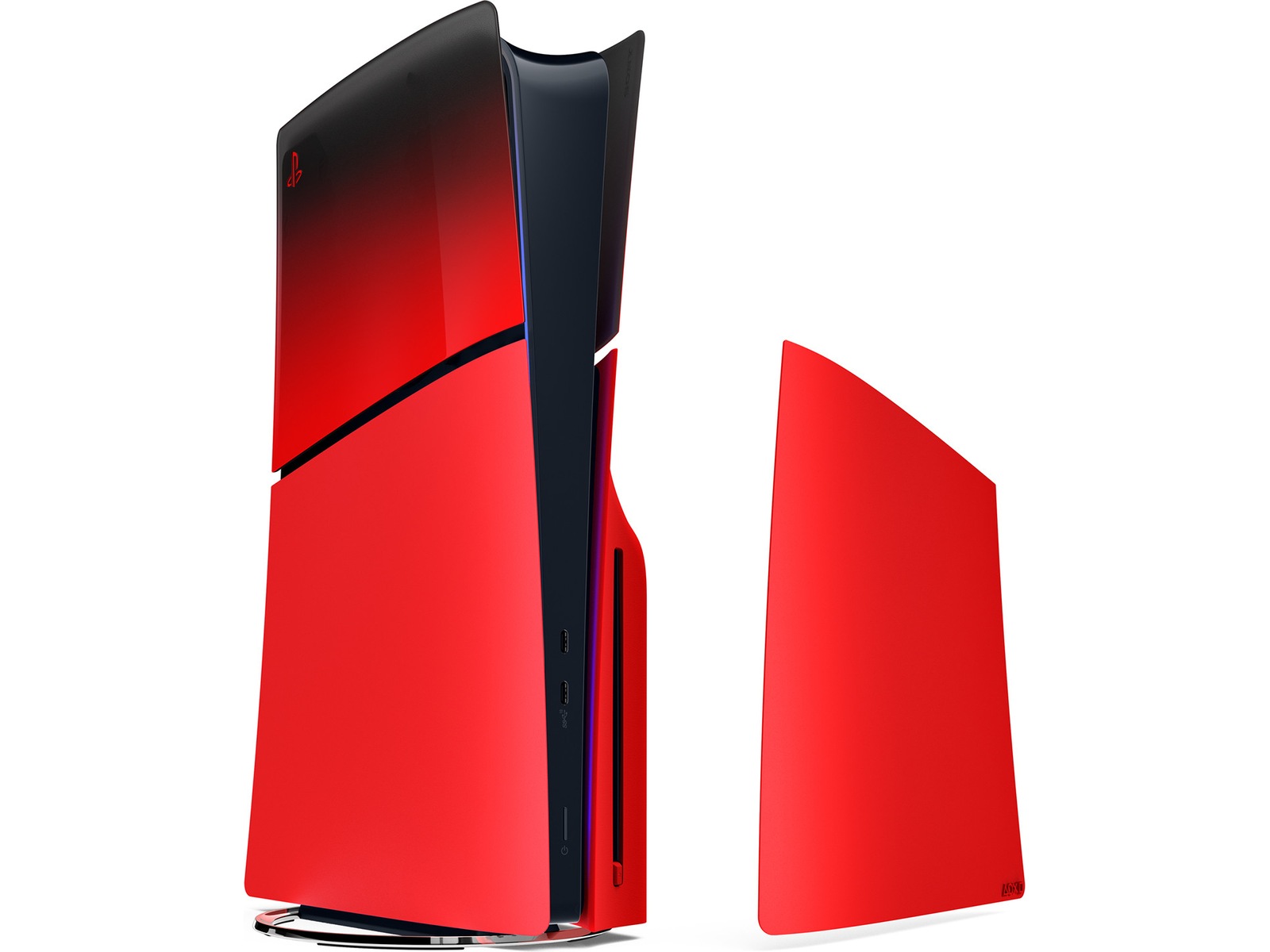 PS5 Console Cover (Slim) Techno Red Tilbehør til spillkonsoller