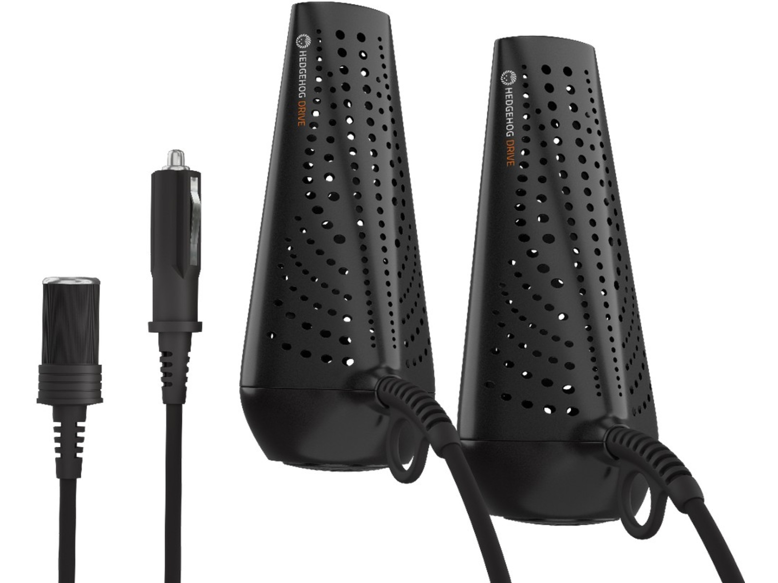 Hedgehog Drive skotørker for bil + adapter (sort) Skotørkere