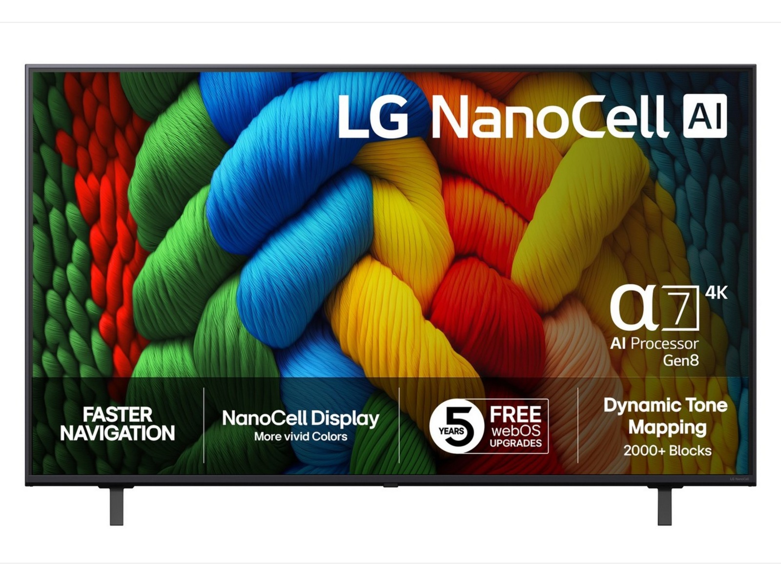 LG 55" NANO80 AI 4K NanoCell Smart-TV (2025) 50 - 59 tommer TV