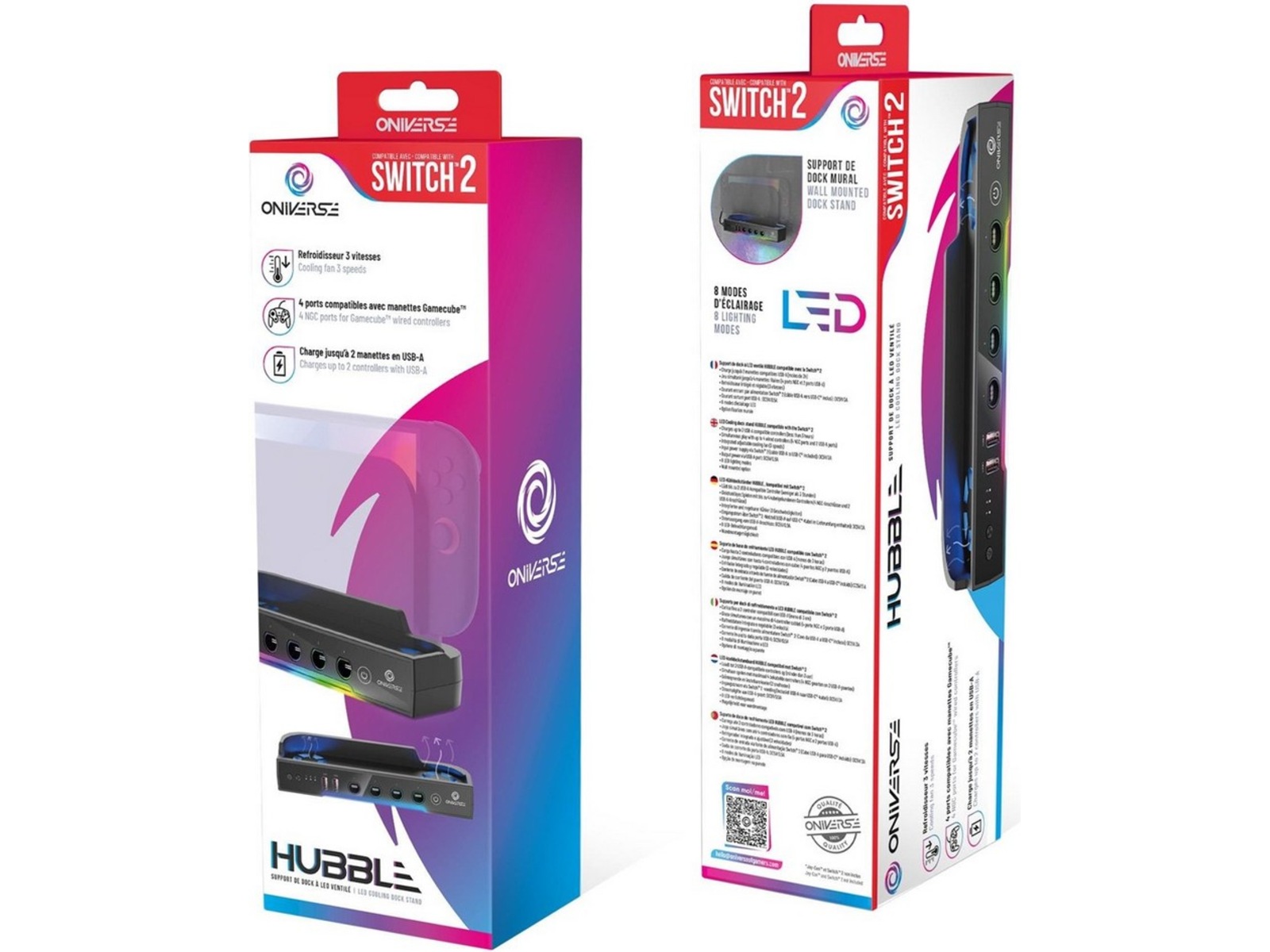 Oniverse Hubble Nintendo Switch 2 dokk og displaystativ Tilbehør til spillkonsoller