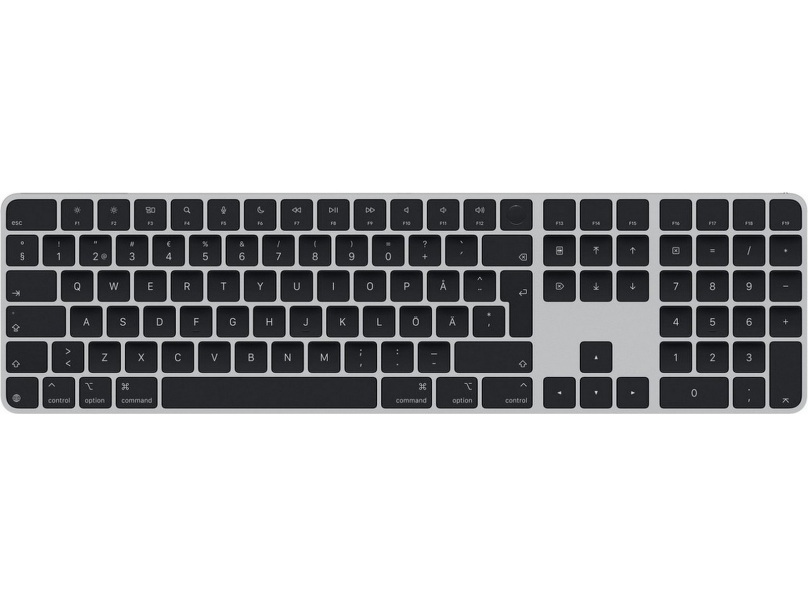 Apple Magic Keyboard med Touch ID og talltastatur (sort) -B-Grade Demo tastatur