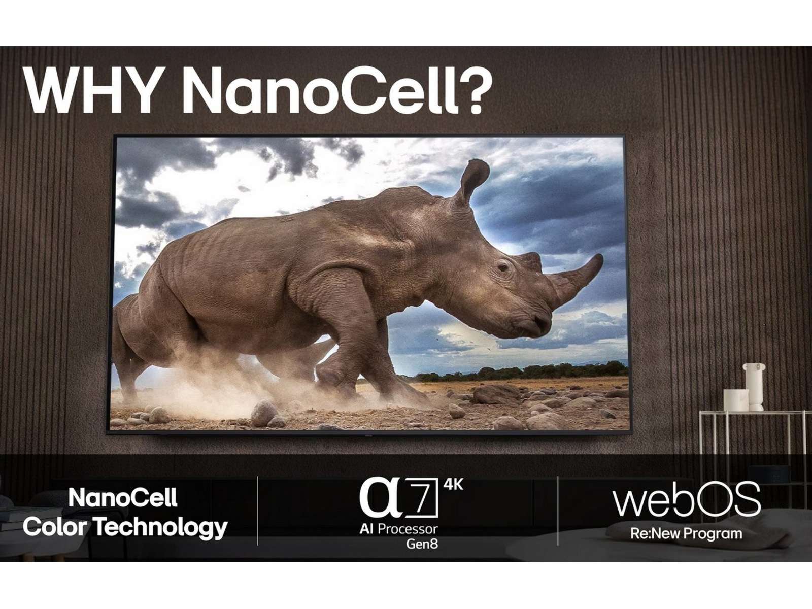 LG 55" NANO80 AI 4K NanoCell Smart-TV (2025) 50 - 59 tommer TV