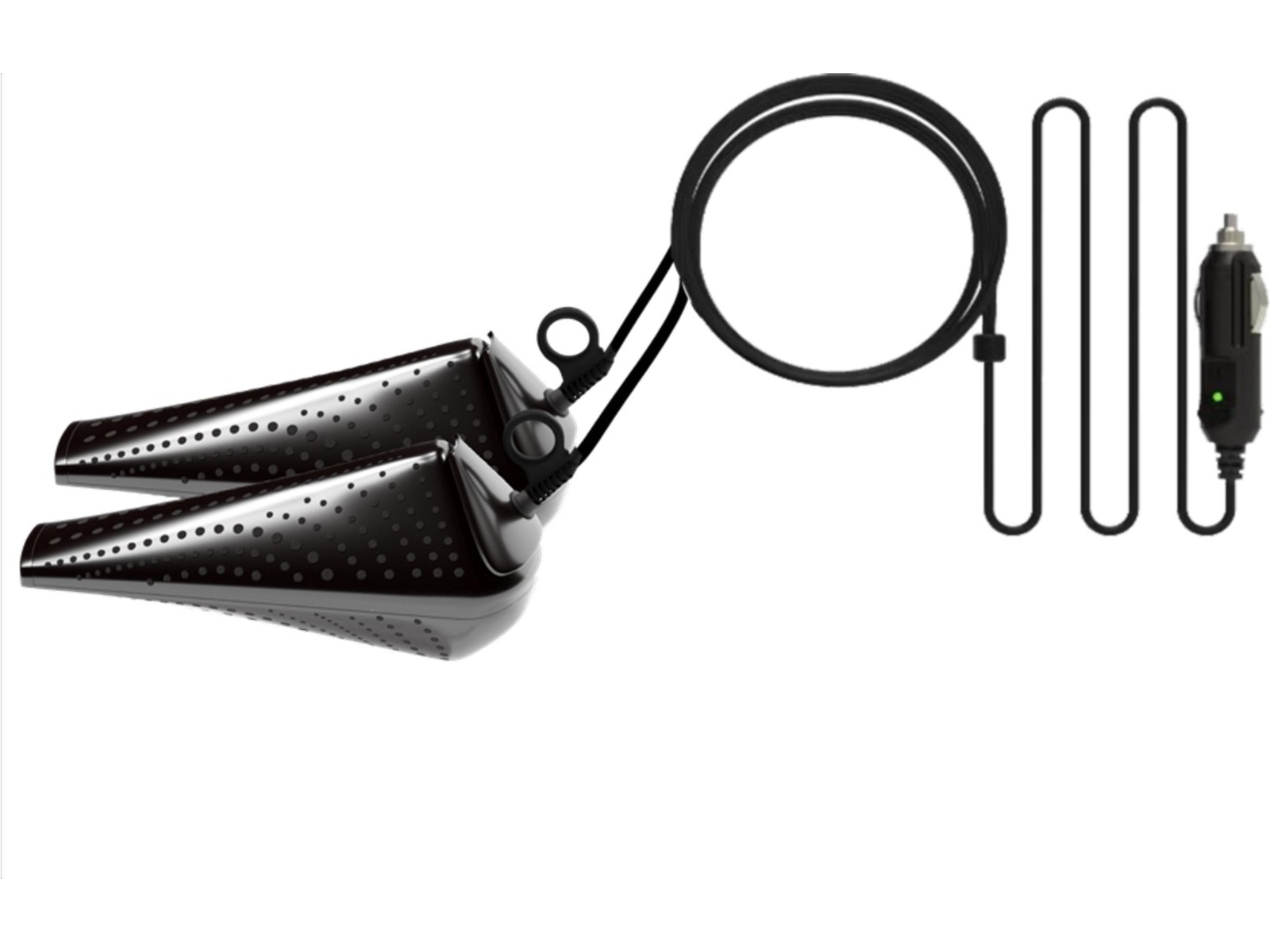 Hedgehog Drive skotørker for bil + adapter (sort) Skotørkere