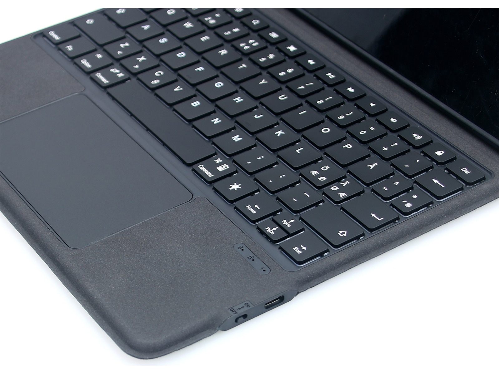 4smarts iPad Air 10,9" / 11" 2-i-1 Tastaturdeksel (grå) Tastatur og stylus