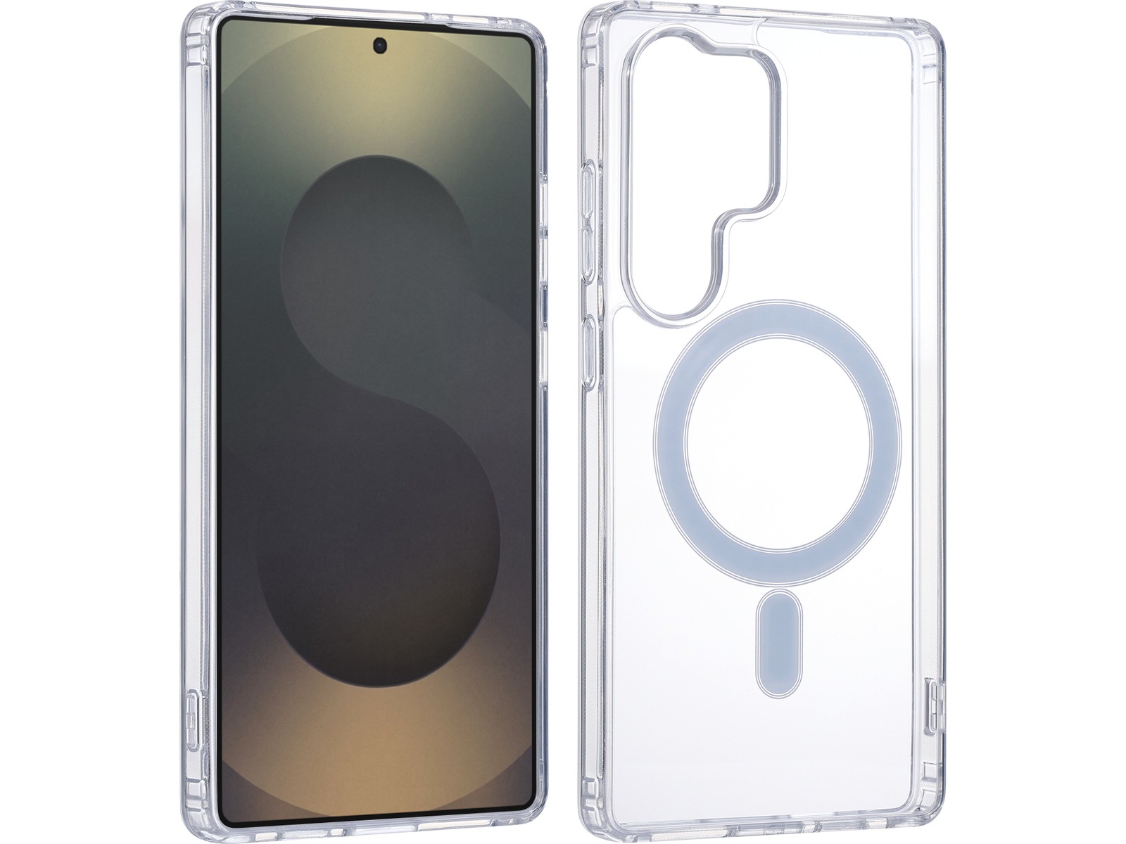 iiglo Galaxy S25 Ultra Magnetic Silikondeksel (gjennomsiktig) Mobildeksel