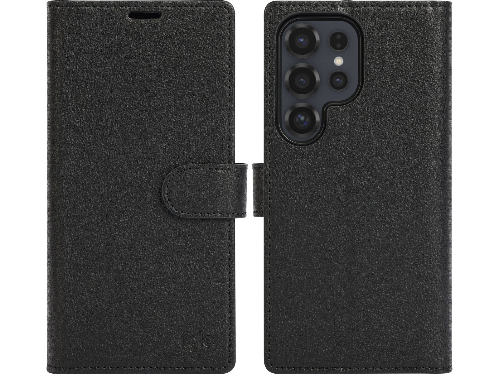 iiglo Galaxy S25 Ultra 2-i-1 Lommebokdeksel (sort) Mobildeksel