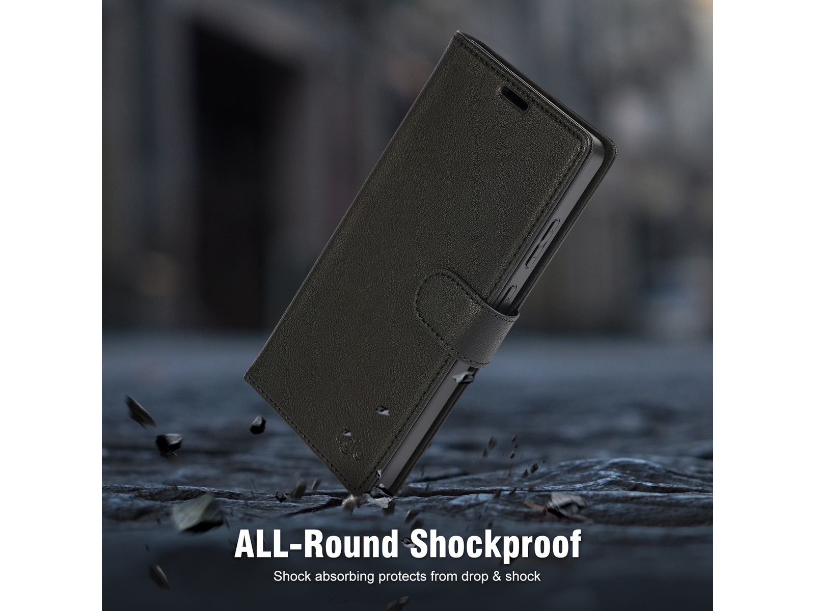 iiglo Galaxy S25 Ultra 2-i-1 Lommebokdeksel (sort) Mobildeksel