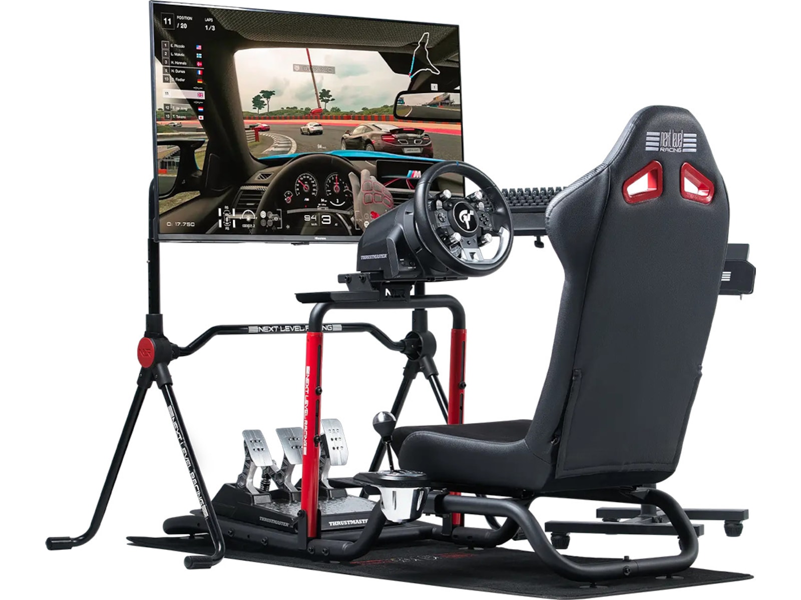 Next Level Racing Wheel Stand Lite 2.0–simstativ kompakt, oppgraderbar Ratt og pedaler