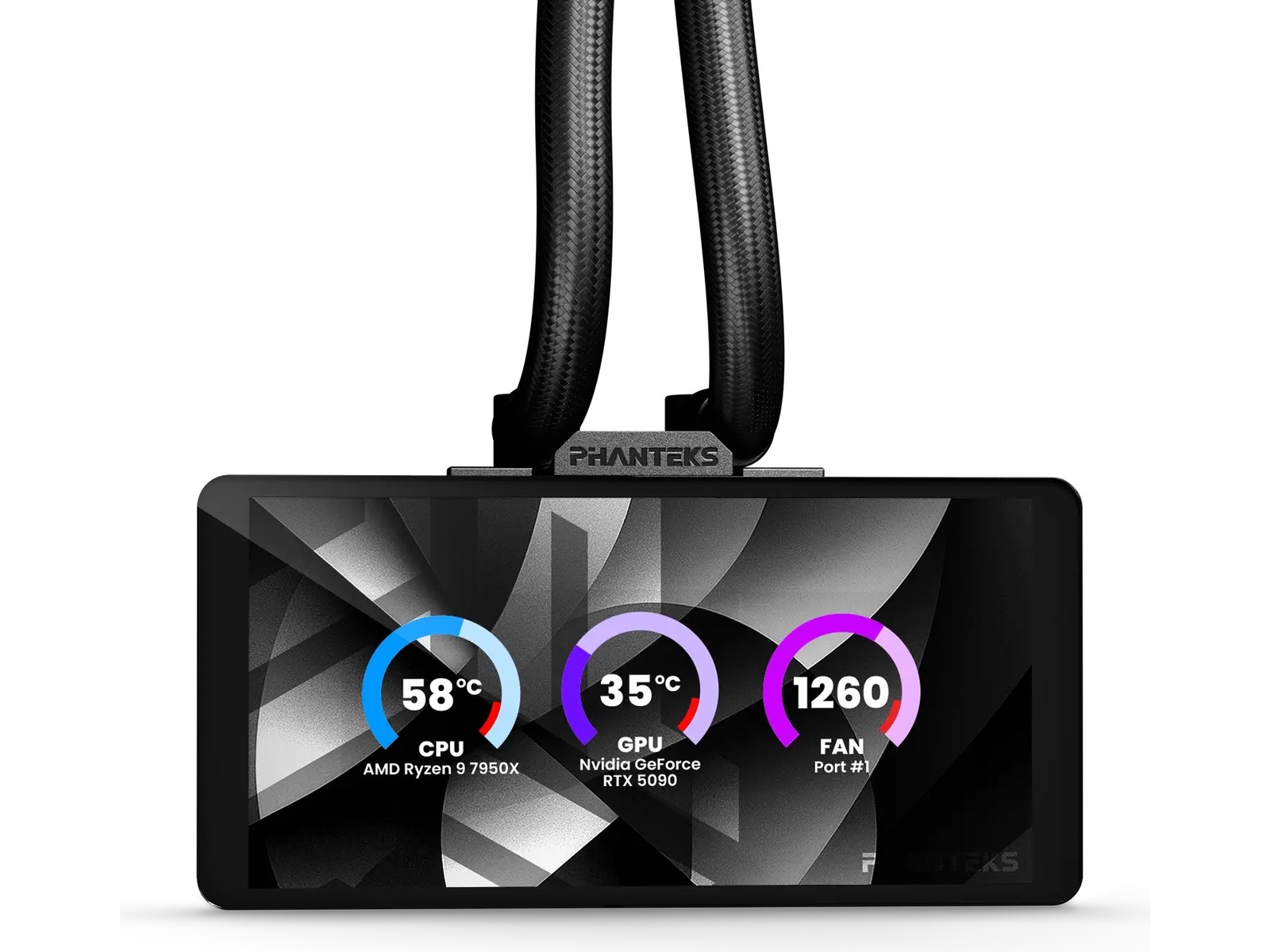 Phanteks Glacier One 36025 LCD kjøler (sort) CPU - Vannkjøling