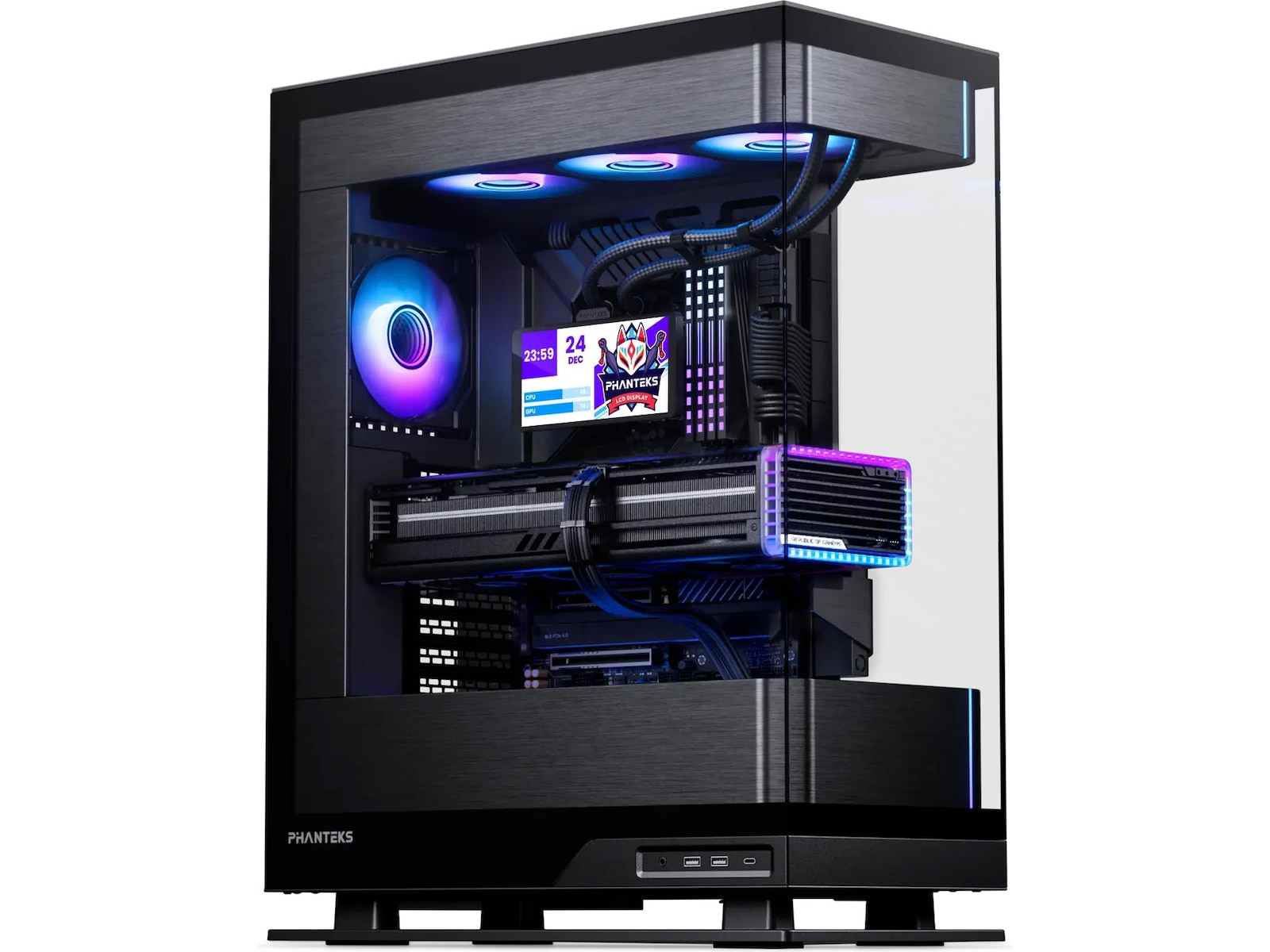 Phanteks Glacier One 36025 LCD kjøler (sort) CPU - Vannkjøling