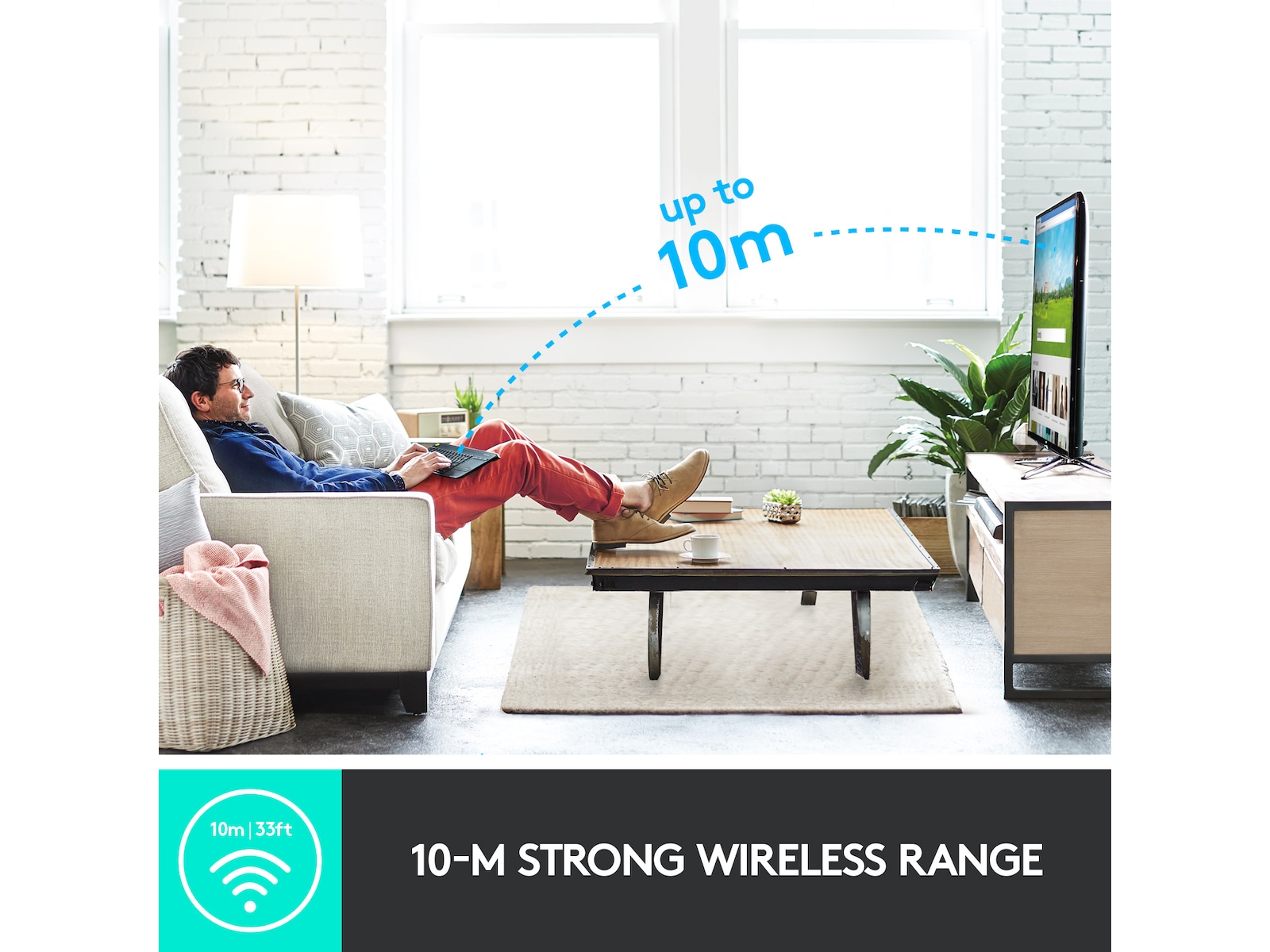 Logitech K400 Plus Trådløs Tastatur Grå Tastatur