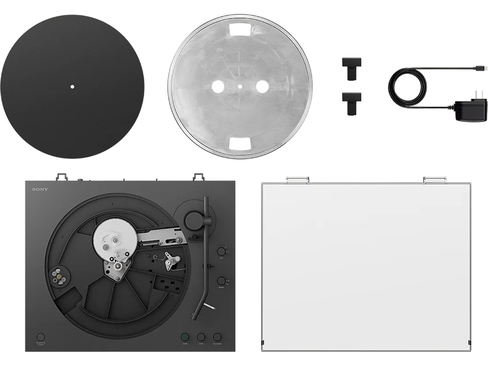 Sony PS-LX3BT platespiller, trådløs Bluetooth, automatisk avspilling Tilbehør til hodetelefoner