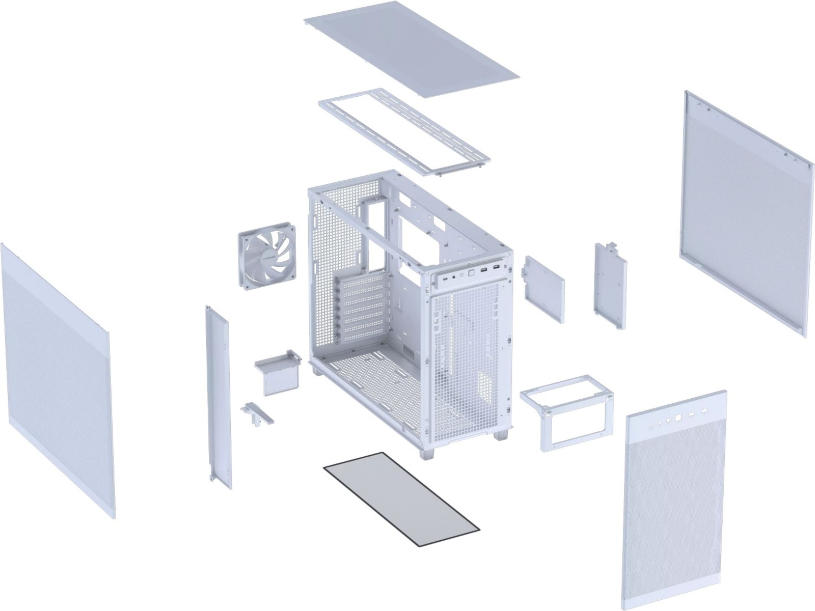 Asus Prime AP303 MESH Mid Tower (hvit) Midi tower